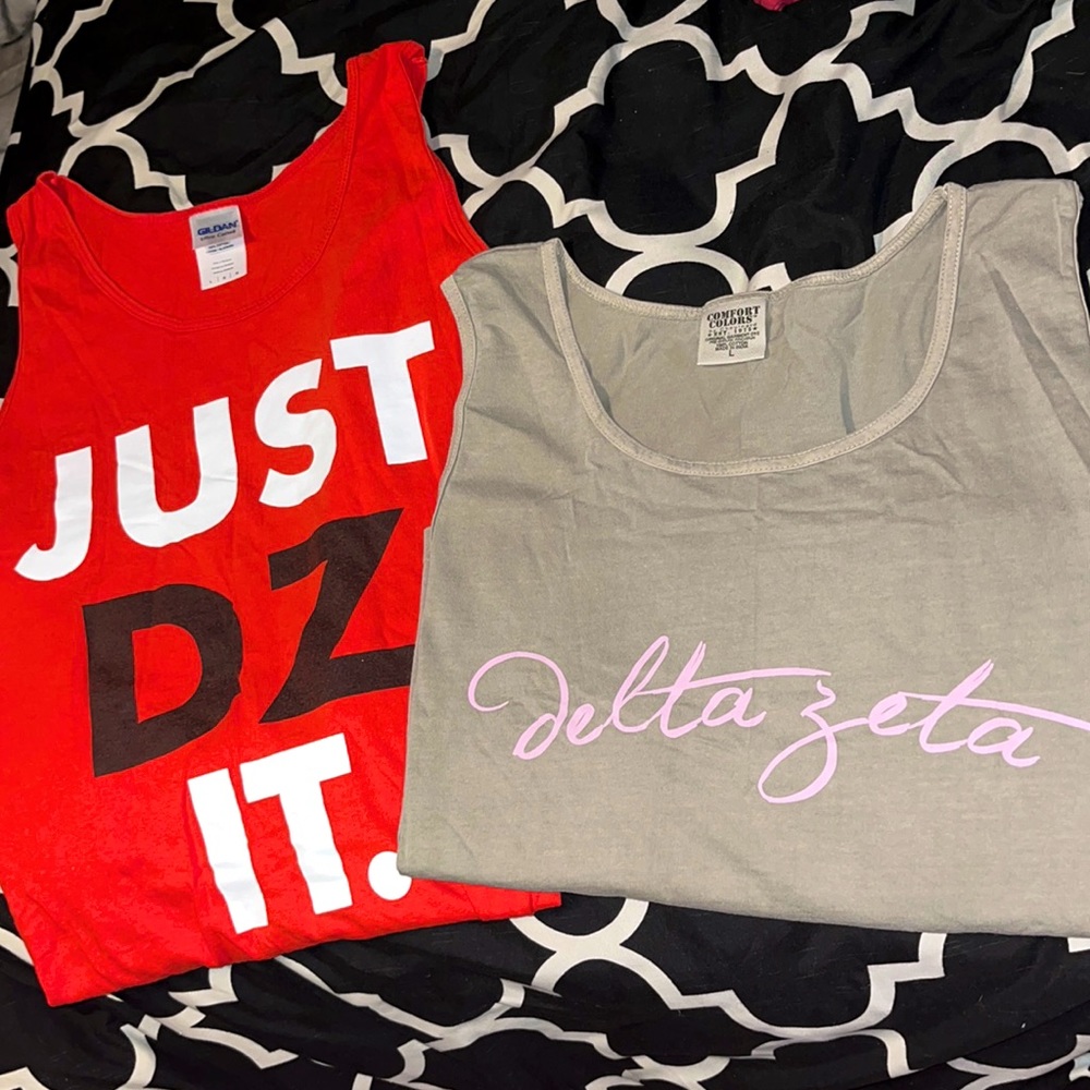2 Large Delta Zeta Tank Tops
